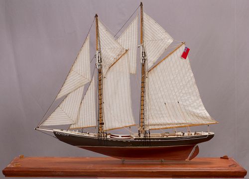 SHIP MODEL, CUTTER RIGGED "BLUENOSE", L 30" 