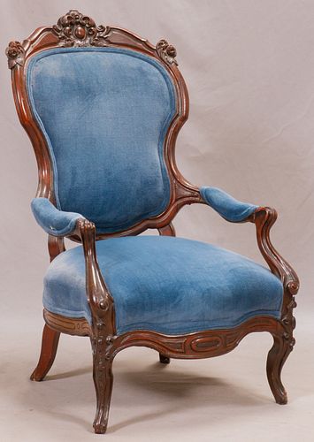 ROSEWOOD  PARLOR CHAIR C 1850 H 38" W 23" 