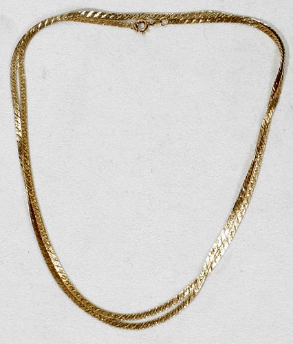 14KT YELLOW GOLD NECKLACE, WEIGHING 8.7GRAMS, L 30", WEIGHING 8.7 GRAMS                             