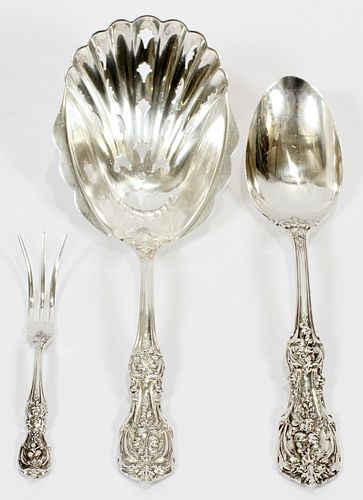 REED AND BARTON FRANCIS I, STERLING SILVER SERVING PIECES 3 PCS. L 8.5" 