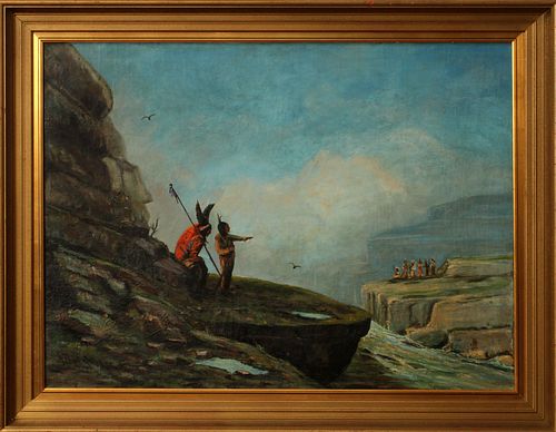 ASTLEY DAVID MIDDLETON COOPER (1856-1924), OIL ON CANVAS, 1914, H 30", L 39" 