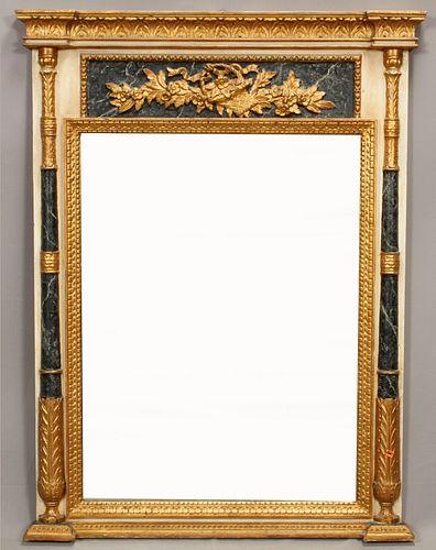 FRENCH, EMPIRE STYLE MIRROR, H 52", W 40" 