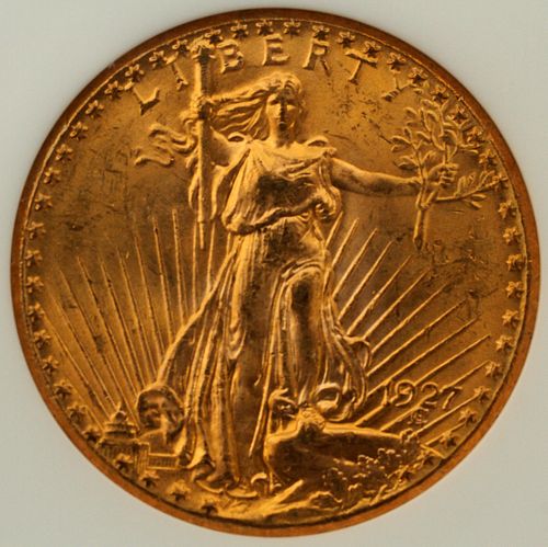 U.S. $20.DOLLAR FLYING EAGLE & LIBERTY GOLD COIN, 1927