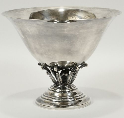 STERLING SILVER CENTERPIECE COMPOTE, H 7.5", 27.9 TOZ 