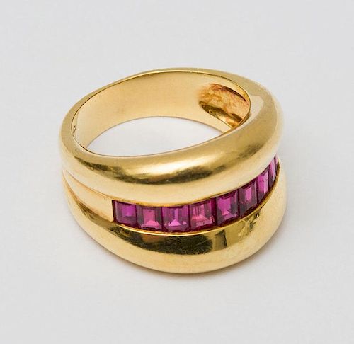 FRED 18K GOLD AND RUBY RING