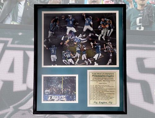 Eagles Philadelphia Feb 4th, 2018 Super Bowl Framed Print