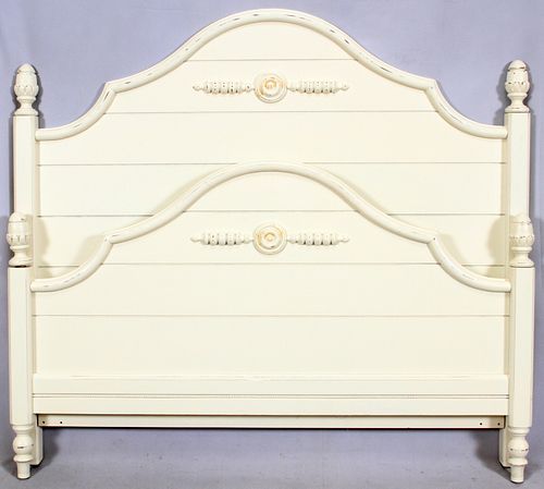 LEXINGTON PAINTED BED FRAME, H 39 1/2"-57 1/2", W TO 64 1/4" 