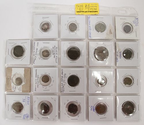 ASIA MINOR COINAGE, CONSTANTINE IST, 308 - 337; BRONZE, HAMMERED SILVER COINS. (19) 