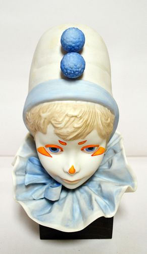CYBIS, HAND PAINTED, PORCELAIN FIGURINE, H 10", "FUNNY FACE" 