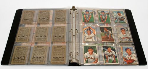 BOWMAN GUM CO., BASEBALL TRADING CARDS, C1950'S, 65,CARDS 