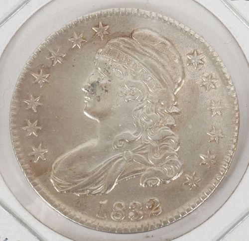 U.S. .50C LIBERTY CAPPED STERLING SILVER COIN, 1832 
