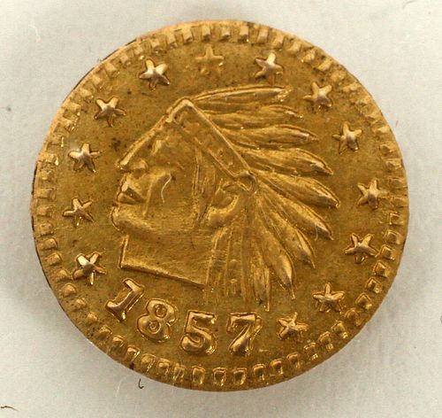 CALIFORNIA GOLD TOKEN, 1857, DIA 3/8" 