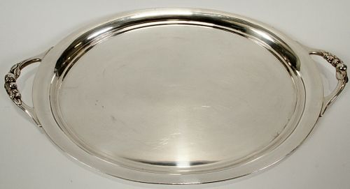WEBSTER WILCOX SILVER PLATE SERVING TRAY, W 25", D 15"