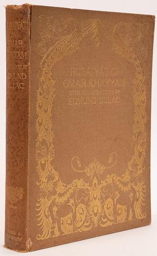 "RUBAIYAT OF OMAR KHAYYAM" WITH ILLUSTRATIONS BY EDMUND DULAC, H 11 1/4", W 9" 