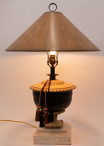 MAITLAND SMITH TABLE LAMP, MARBLE BASE H 29" 