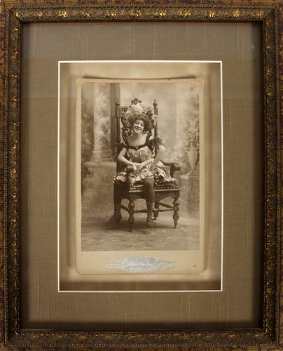 ELMER CHICKERING (BOSTON,1857-1915), PHOTOGRAPH, H 5.5", L 3.7", SEATED GIRL 