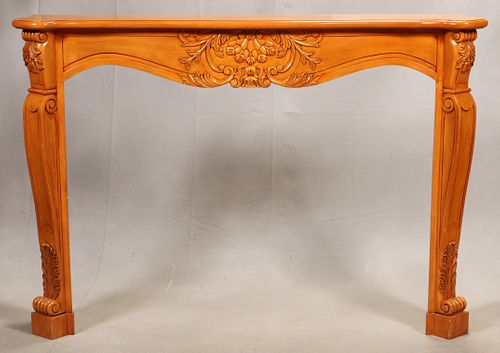 CONEMPORARY MAPLE WOOD, FIREPLACE SURROUND, H 46", L 67", D 11.5" 