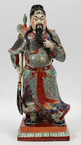 CHINESE PORCELAIN FIGURE, H 18", DIA 7"