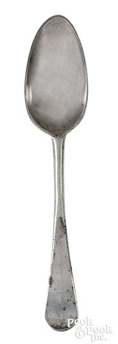 Rare Philadelphia pewter spoon, ca. 1880