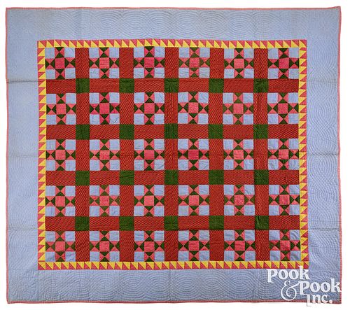 Nine patch variant quilt late, 19th c.