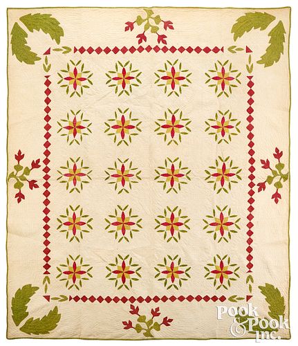 Appliqué quilt, 19th c.