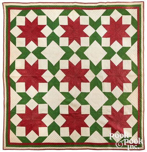 Pennsylvania patchwork rolling star quilt