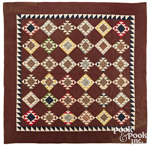 Pennsylvania patchwork block quilt, early 20th c.