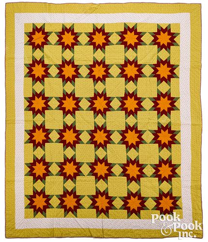 Pennsylvania patchwork Lemoyne Star quilt