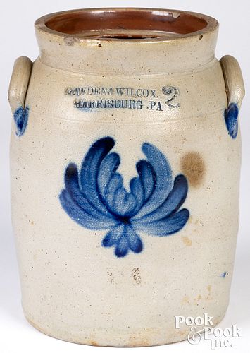 Pennsylvania two gallon stoneware crock, 19th c.