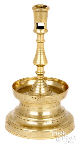 North West Europe brass candlestick, 15th c.