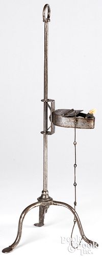 Iron fat lamp, 18th c.