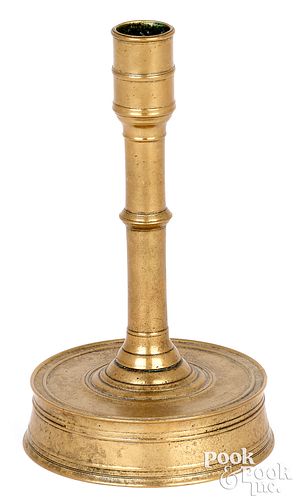 English brass candlestick, 15th c.