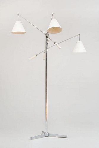 ANGELO LELI / ARREDOLUCE (ATTRIBUTION), THREE-ARM LAMP