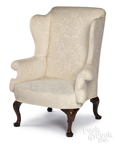 George II mahogany wing chair, ca. 1750