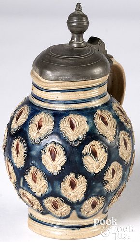 German Westerwald stoneware tankard, 17th c.