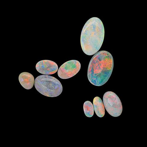 UNMOUNTED SPECTRAL COLORED BLACK & GREY OPALS