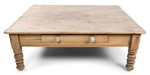 A Pine Low Coffee Table Height 20 x width 56 x depth 45 inches.