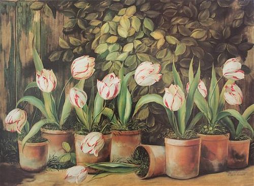 Artist Unknown, (20th Century), Tulips in Terracotta Pots