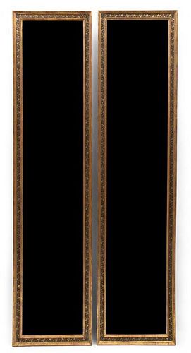 A Pair of Continental Pier Mirrors 80 x 20 inches.