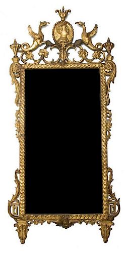 A George II Style Giltwood Mirror 63 x 29 1/2 inches.