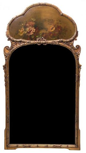 A Victorian Trumeau Mirror 50 1/2 x 26 inches.