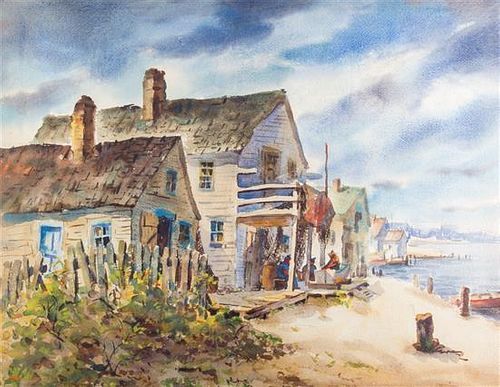 Attributed to Henry Martin Gasser, (American, 1909-1981), Beach Houses