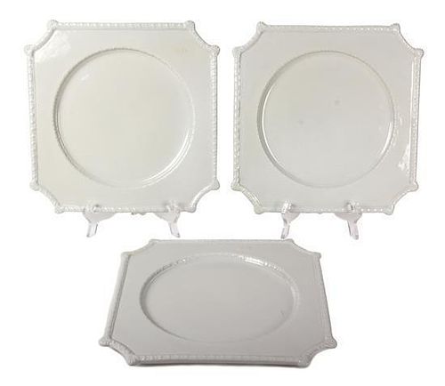 A Collection of Twelve Italian Stoneware Dinner Plates Length 10 3/4 inches.