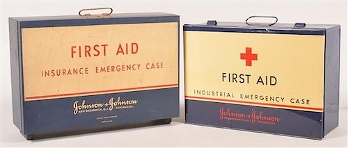 Two Johnson & Johnson Fist Aid Emergency Cases.