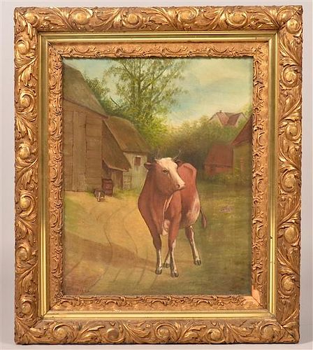 Cow Painting by C.H. Marks.
