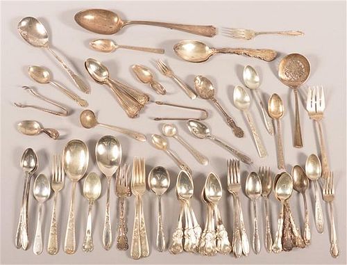 Lot of Miscellaneous Sterling Silver Flatware. 79 troy ozs.