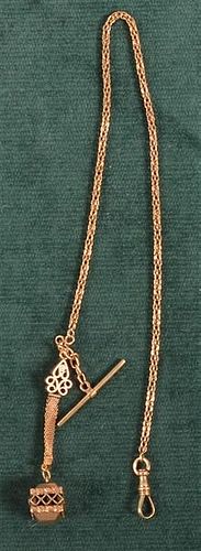 Victorian 14K Yellow Gold Watch Fob.