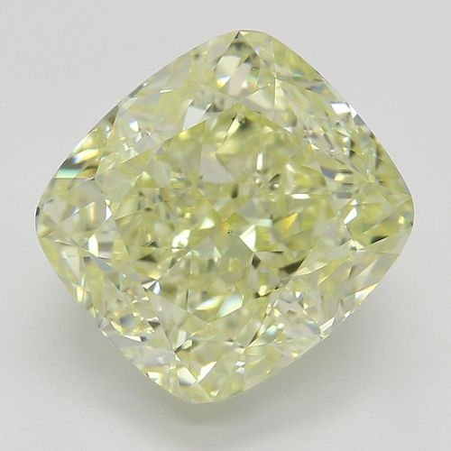 4.11 ct, Natural Fancy Light Yellow Even Color, VS2, Cushion cut Diamond (GIA Graded), Appraised Value: $90,400 
