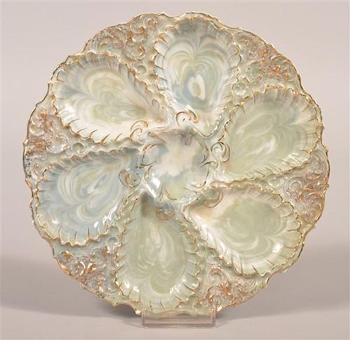 Scroddleware Hard Paste China Oyster Plate.