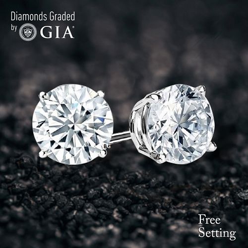 6.00 carat diamond pair, Round cut Diamonds GIA Graded 1) 3.00 ct, Color I, VS2 2) 3.00 ct, Color I, VS2. Appraised Value: $243,000 